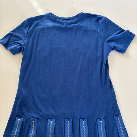 Kiss Alive in 77 Blue T-Shirt Dress Women’s Size Medium Zippers Rocker Merch - Picture 6 of 7